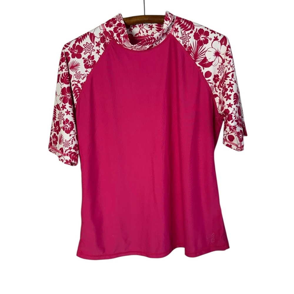 UV Skinz Aloha Swim Shirt 50 UPF size large , Pink